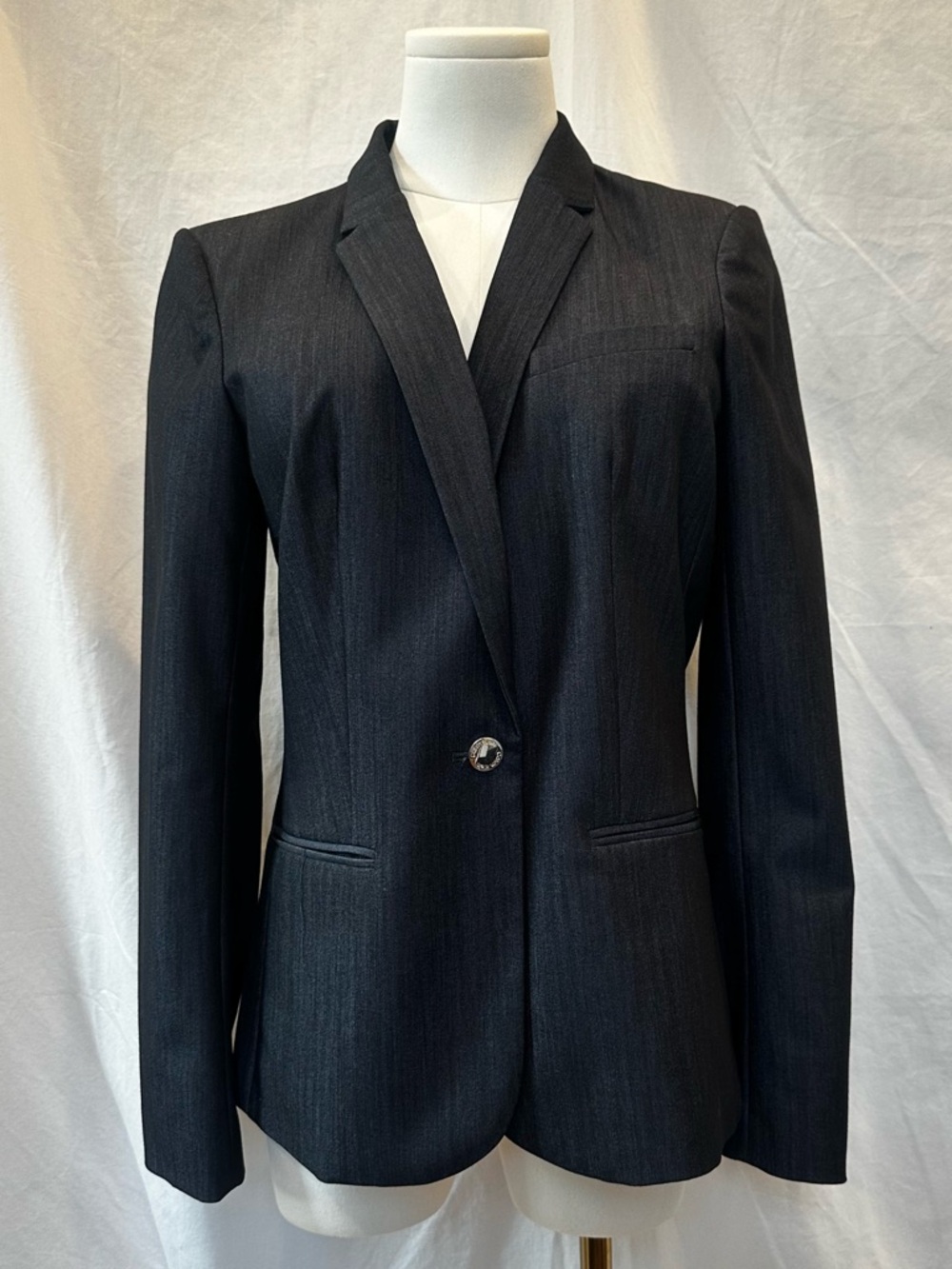 Calvin Klein Classic Women's Charcoal Gray Blazer - 8